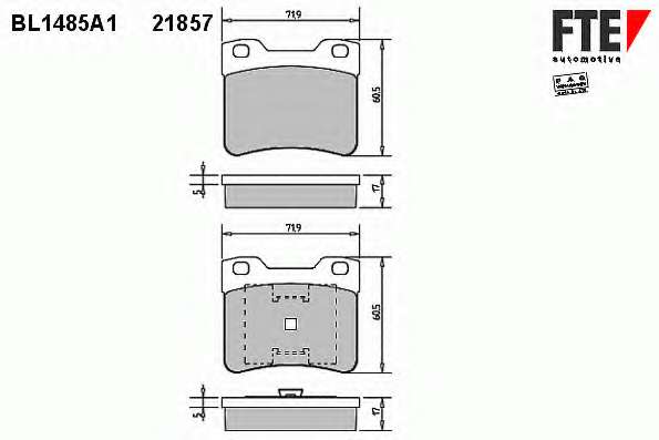 Комплект тормозных колодок, дисковый тормоз