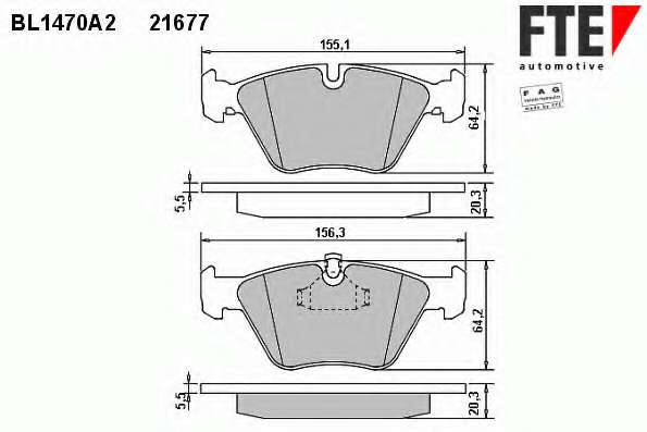 Комплект тормозных колодок, дисковый тормоз