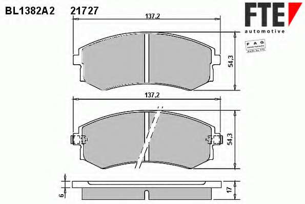Комплект тормозных колодок, дисковый тормоз