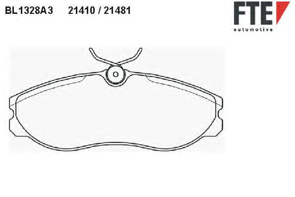 Комплект тормозных колодок, дисковый тормоз