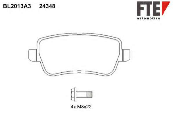 Комплект тормозных колодок, дисковый тормоз