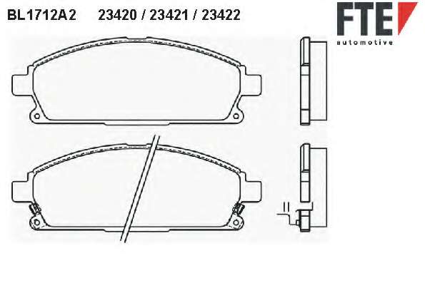 Комплект тормозных колодок, дисковый тормоз