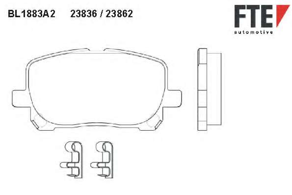 Комплект тормозных колодок, дисковый тормоз