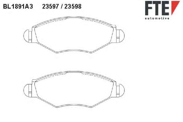 Комплект тормозных колодок, дисковый тормоз