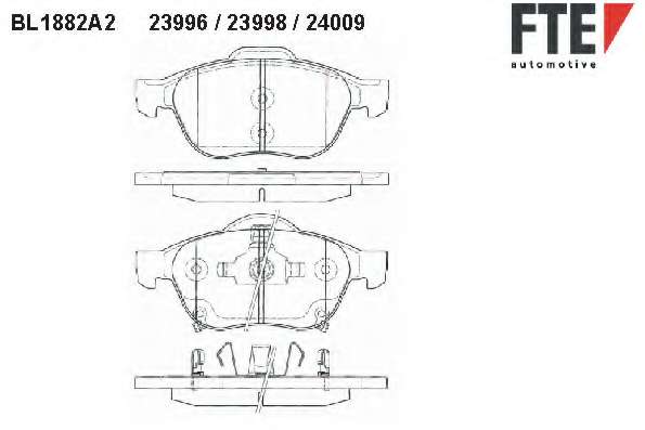 Комплект тормозных колодок, дисковый тормоз
