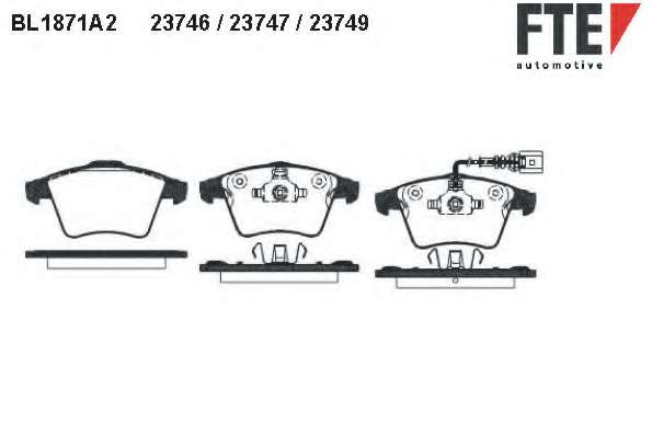 Комплект тормозных колодок, дисковый тормоз