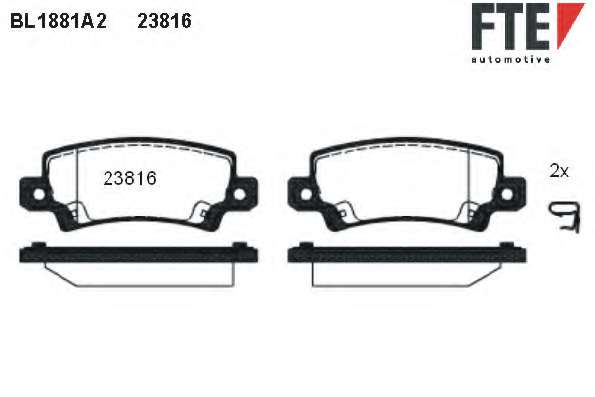 Комплект тормозных колодок, дисковый тормоз