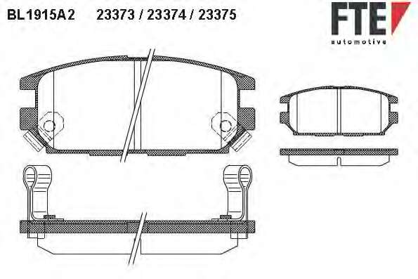 Комплект тормозных колодок, дисковый тормоз
