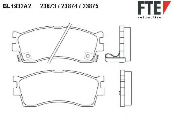 Комплект тормозных колодок, дисковый тормоз