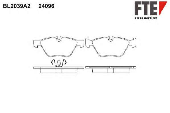 Комплект тормозных колодок, дисковый тормоз