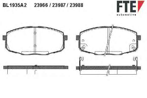 Комплект тормозных колодок, дисковый тормоз