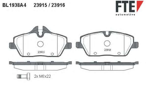 Комплект тормозных колодок, дисковый тормоз