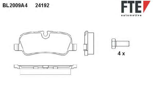 Комплект тормозных колодок, дисковый тормоз