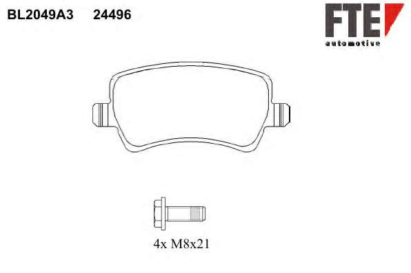 Комплект тормозных колодок, дисковый тормоз