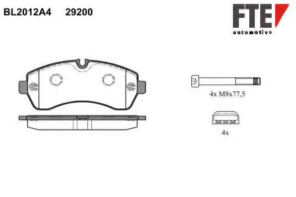 Комплект тормозных колодок, дисковый тормоз