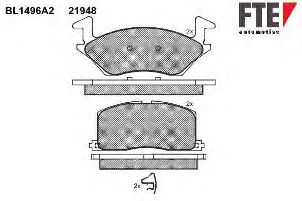 Комплект тормозных колодок, дисковый тормоз
