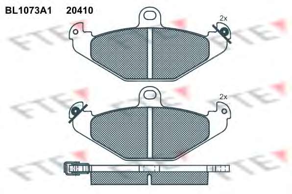 Комплект тормозных колодок, дисковый тормоз
