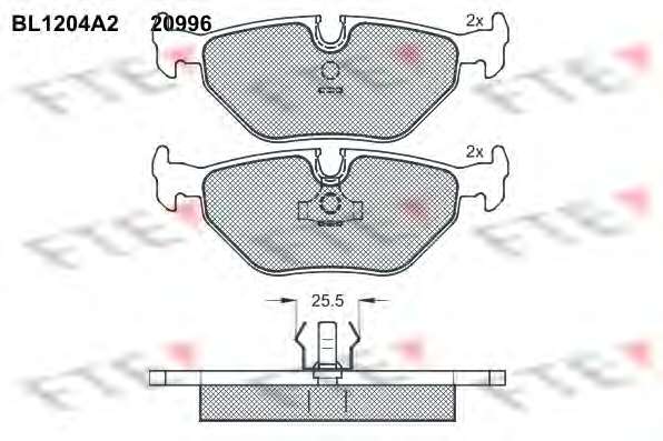 Комплект тормозных колодок, дисковый тормоз