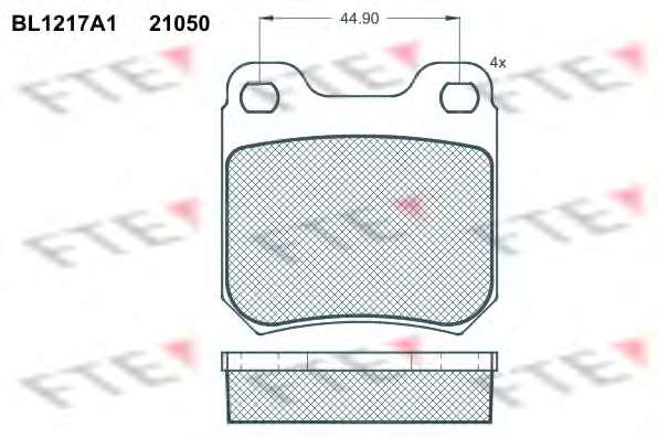 Комплект тормозных колодок, дисковый тормоз