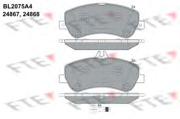 Комплект тормозных колодок, дисковый тормоз