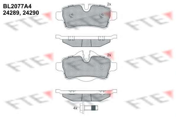 Комплект тормозных колодок, дисковый тормоз