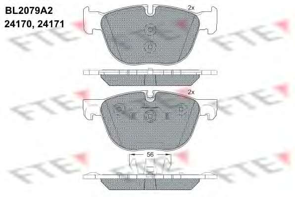 Комплект тормозных колодок, дисковый тормоз