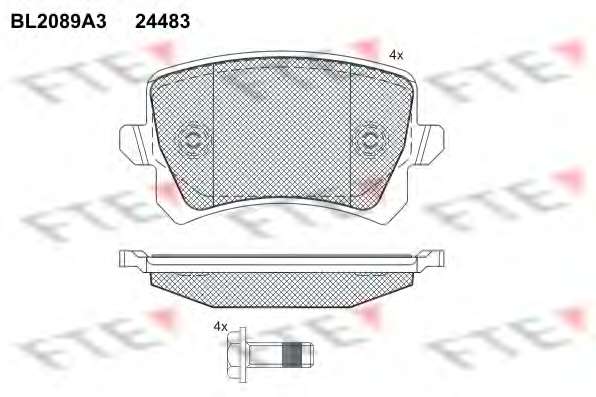 Комплект тормозных колодок, дисковый тормоз