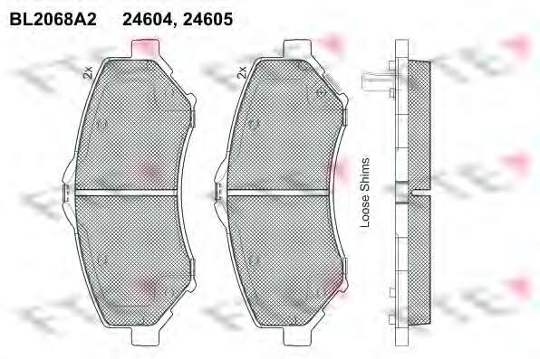 Комплект тормозных колодок, дисковый тормоз