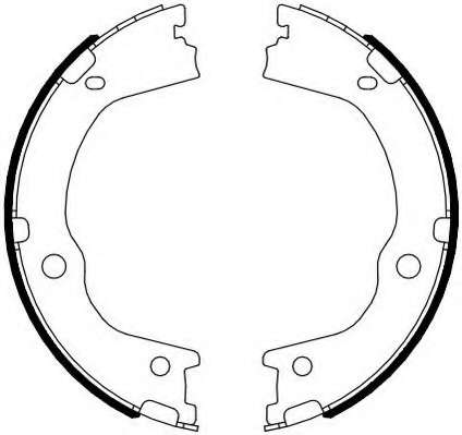 Комплект тормозных колодок, стояночная тормозная система