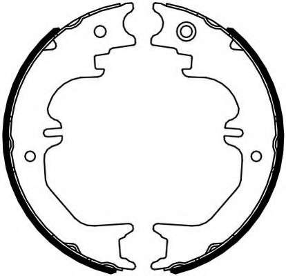 Комплект тормозных колодок, стояночная тормозная система