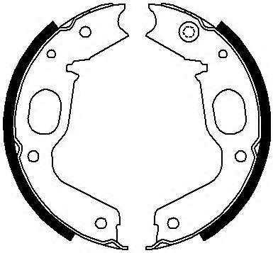 Комплект тормозных колодок, стояночная тормозная система