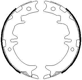 Комплект тормозных колодок, стояночная тормозная система