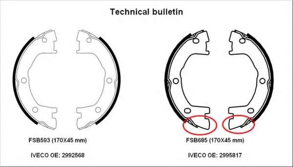 Комплект тормозных колодок, стояночная тормозная система