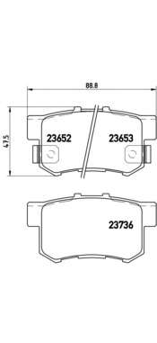 Комплект экономичных тормозных колодок