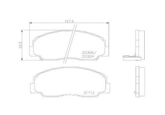 Комплект тормозных колодок, дисковый тормоз