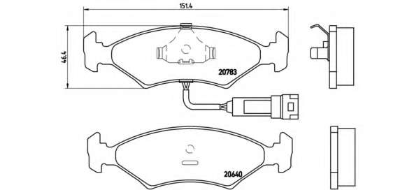 Комплект тормозных колодок, дисковый тормоз