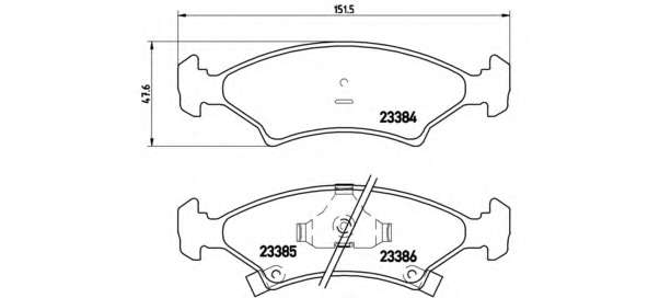 Комплект тормозных колодок, дисковый тормоз