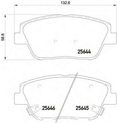 Комплект тормозных колодок, дисковый тормоз
