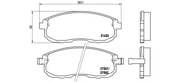 Комплект тормозных колодок, дисковый тормоз