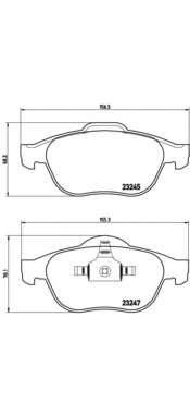 Комплект тормозных колодок, дисковый тормоз