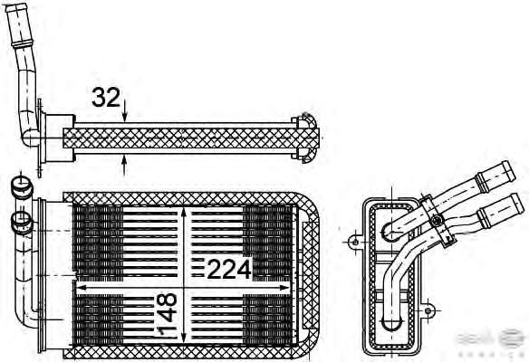 Теплообменник, отопление салона