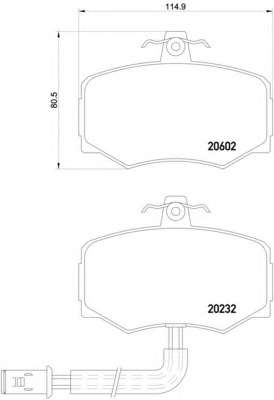 Комплект тормозных колодок, дисковый тормоз