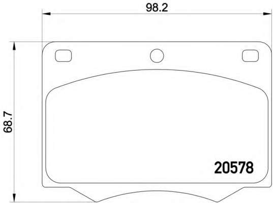 Комплект тормозных колодок, дисковый тормоз