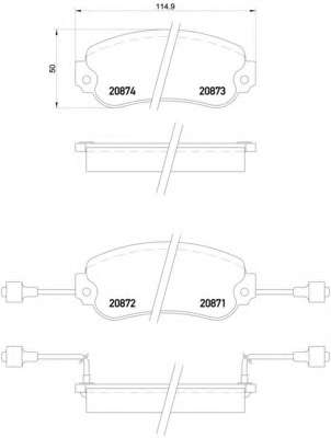 Комплект тормозных колодок, дисковый тормоз