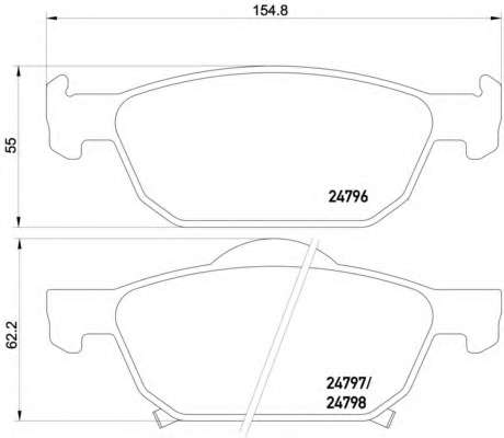 Комплект тормозных колодок, дисковый тормоз