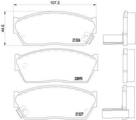 Комплект тормозных колодок, дисковый тормоз