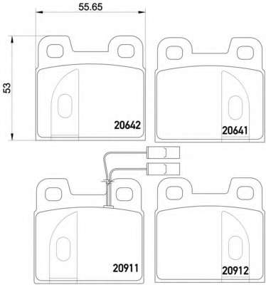 Комплект тормозных колодок, дисковый тормоз