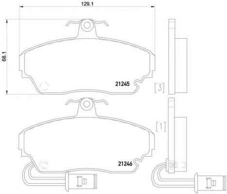 Комплект тормозных колодок, дисковый тормоз