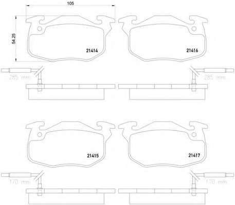 Комплект тормозных колодок, дисковый тормоз