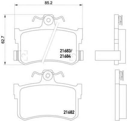 Комплект тормозных колодок, дисковый тормоз